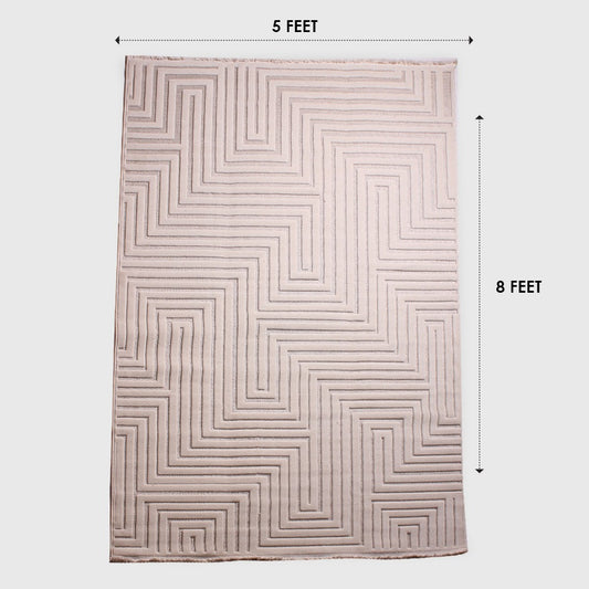 Turkish Modern Maze Pattern Rug – 5x8 Feet