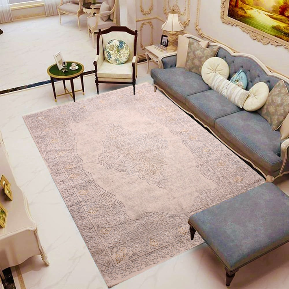 Luxury Turkish Classic Medallion Rug – 5x8 Feet