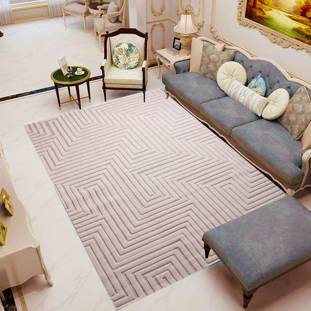 Turkish Modern Maze Pattern Rug – 5x8 Feet