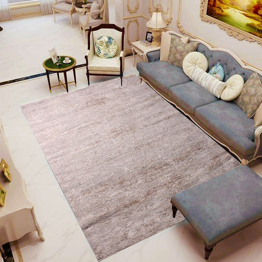 Turkish Minimalist Solid Texture Rug – 5x8 Feet